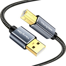 Printer Cable 25 Ft,Usb Printer Cable High Speed USB 2.0 a Male to Type B Male S