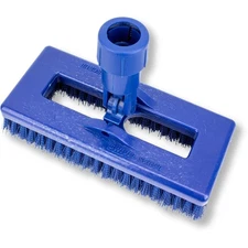 8" Blue Swivel Head Scrub Brush - Floor Cleaning Polyester