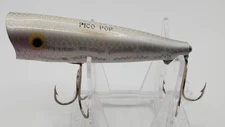PICO POP - Silver Top Water Lure - Double Hook - Excellent - Free Shipping