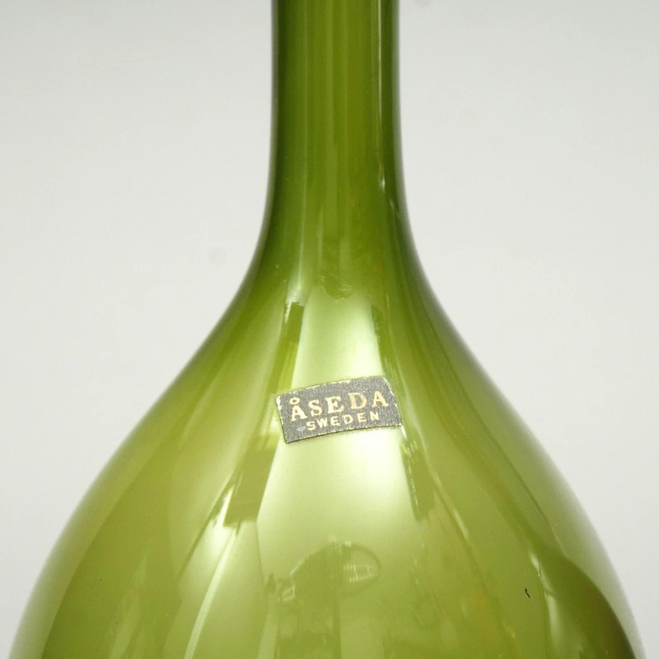 2x vintage 60s Arthur Percy Glas Vase grün + rot für ASEDA Gullashruf V.MIN - Bild 2 von 4