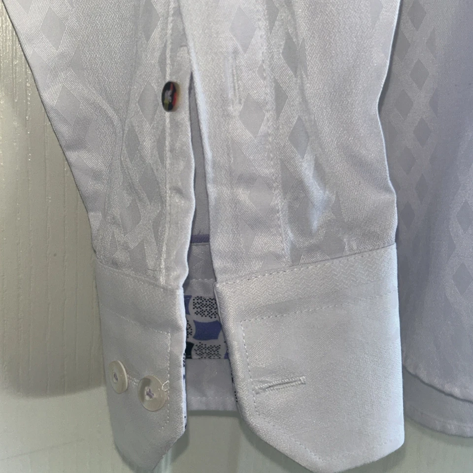 Camisa Luchiano Visconti Negra Para Hombre Talla M Manga Larga Con Botones Blanca   Foto 4 de 4