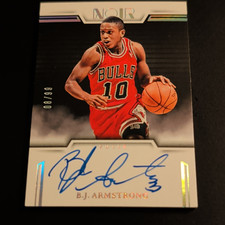 Panini Noir Reigning Nights B.J. Armstrong Auto Chicago Bulls #RNS-BJA /80