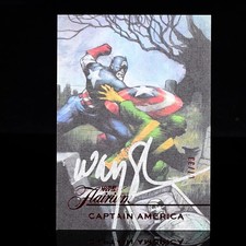 2023 Marvel Flair Captain America By Jon Wayshak Auto 20/33 Card #FT-19