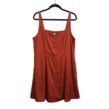 OLD NAVY Rust Orange Dress Sleeveless Smocked Mini XLarge NWT