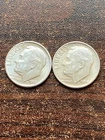 1963 D / 1964 D Rosevelt silver dimes extra fine coins plus 2 surprises