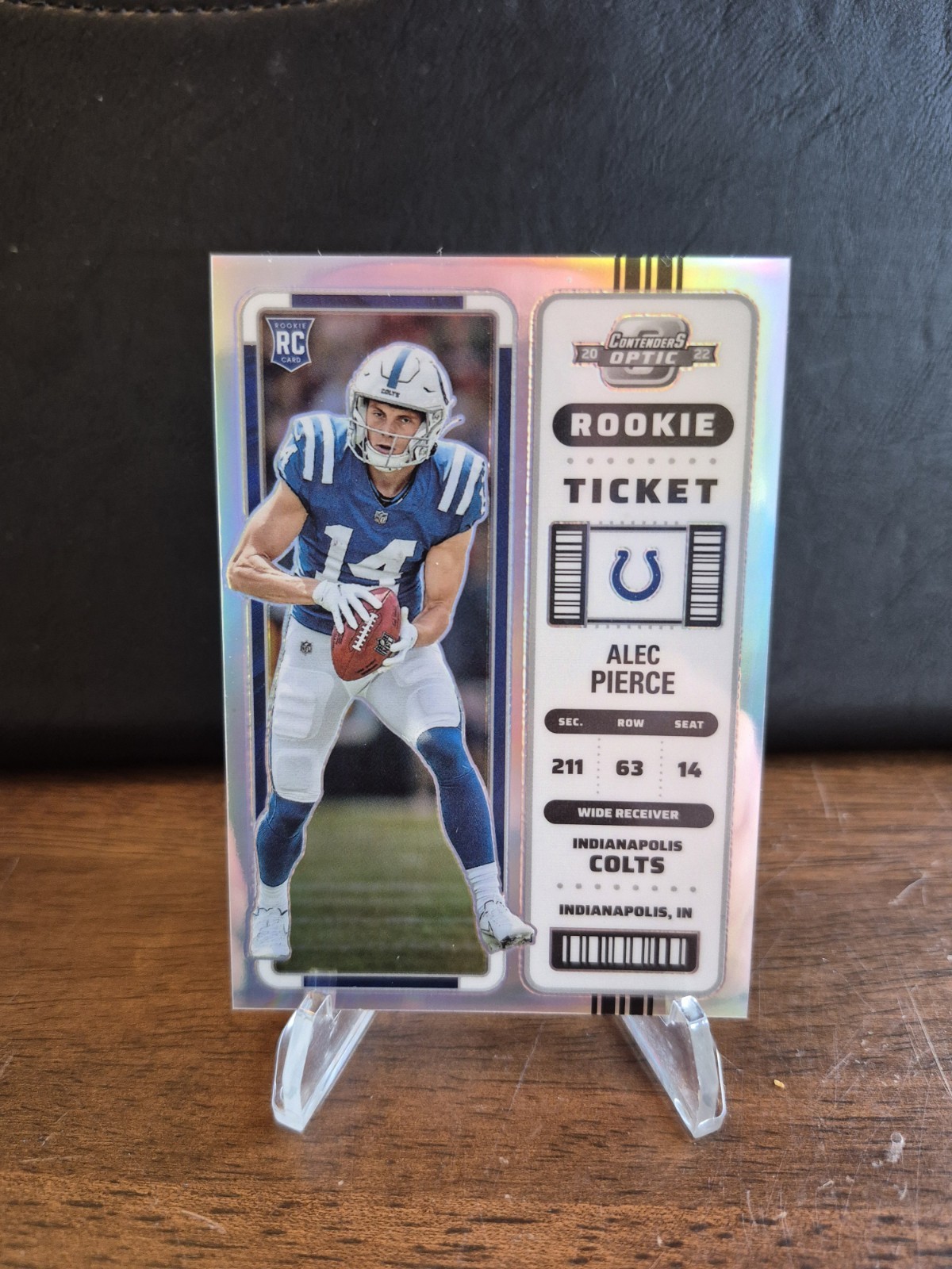 2022 Panini Contenders Optic - Rookie Ticket #61 Silver Prizm - Alec Pierce RC