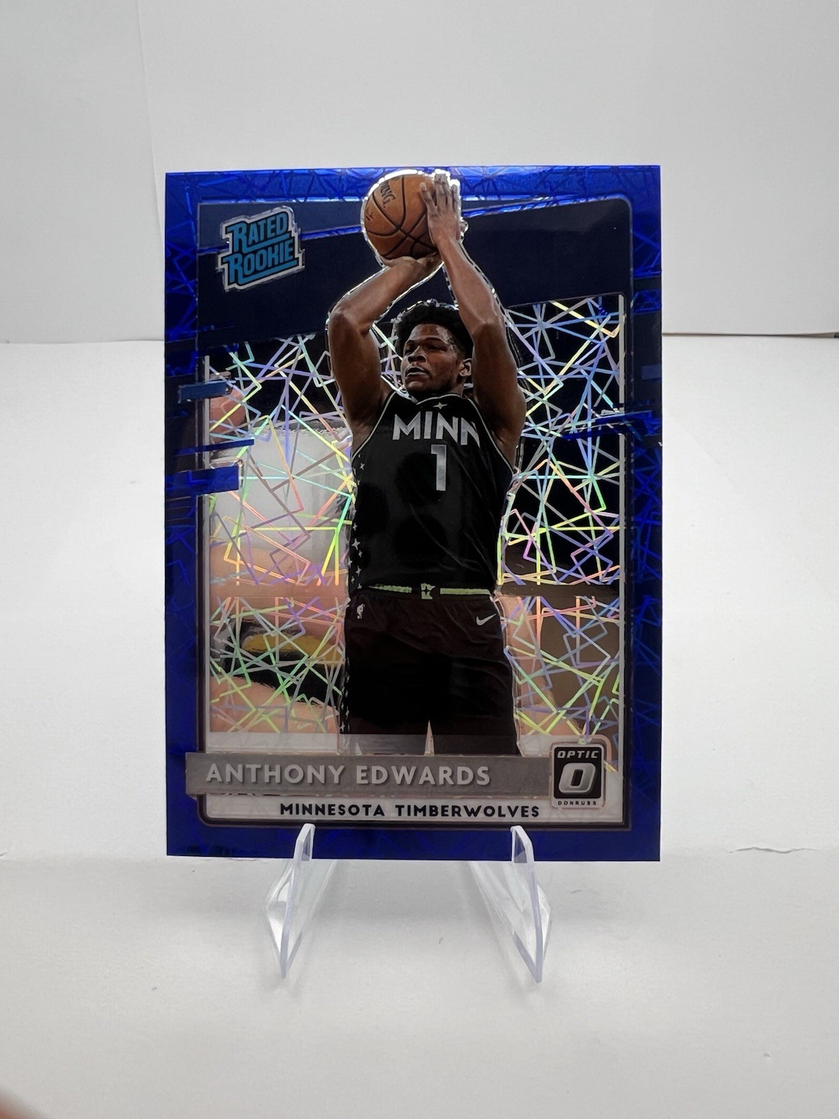 2020 DONRUSS OPTIC #151 ANTHONY EDWARDS BLUE VELOCITY RC