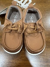 Toddler Boys Cat & Jack Brown Slip On Shoes Size 6 NWT 