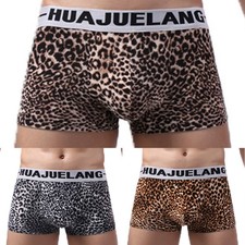 Boxer pantaloncino uomo traspirante stampa leopardata alla moda