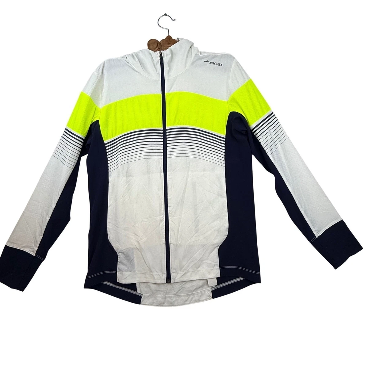 Gilet De Running Brooks Shelter Technology – Homme S – Jaune, Fermeture éclair Complète – Occasion