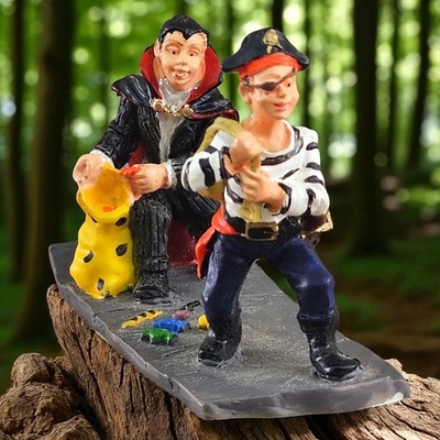 Lemax Halloween Village Accessory Leaky Bag Candy PIrate Dracula Costume Retired