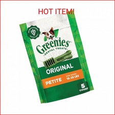 Greenies Original Petite Dental Dog Treats, 3 oz. Pouch 5 Treats 