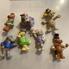 Vintage Pound Puppies Lot of 7 PVC Figures 80's Toys With Many Great Figures
