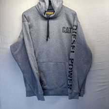 CAT Caterpiller Men's Grey Size Xl Hoodie