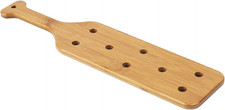 16Inch Bamboo Paddle with Holes, Solid Durability Wood Paddle with Smooth Surfac