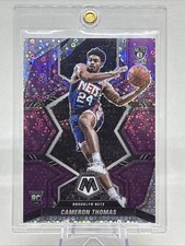 2021-22 Mosaic Rookies Cameron Thomas #215 Purple Fast Break Prizm /50 (RC) Nets