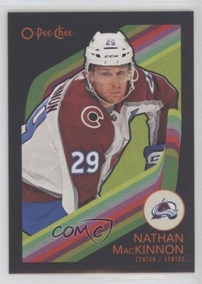 2023-24 O-Pee-Chee Retro Black Border 58/100 Nathan MacKinnon #9 1e15