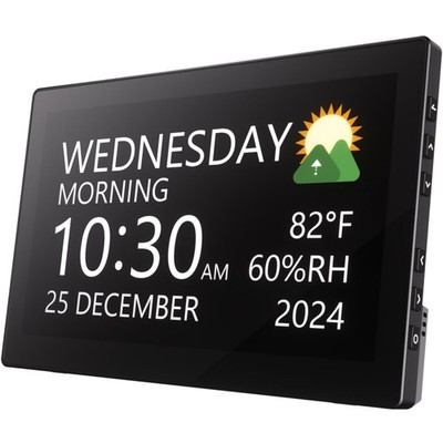 Digital Clock, Large Display Calendar Clock with 12 Themes, 20 Alarms, 20 Rem...