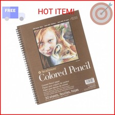 Strathmore Colored Pencil Spiral Paper Pad 9"X12"-30 Sheets -62477900, White