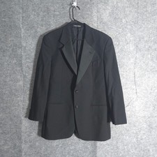 Valentino Uomo Mens Black Virgin Wool Tuxedo Jacket Sz 40S Italy Formal Blazer