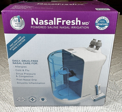 NasalFresh MD Dual Powered Saline Nasal Irrigation rechargeable Breathe Better
