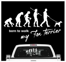 Foxterrier Foxie Fox Terrier Evolution Auto Aufkleber Hund Folie Dog Sticker