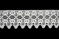 Unotrim 3 inches White and Ivory Floral Venice Lace Trim By Yard