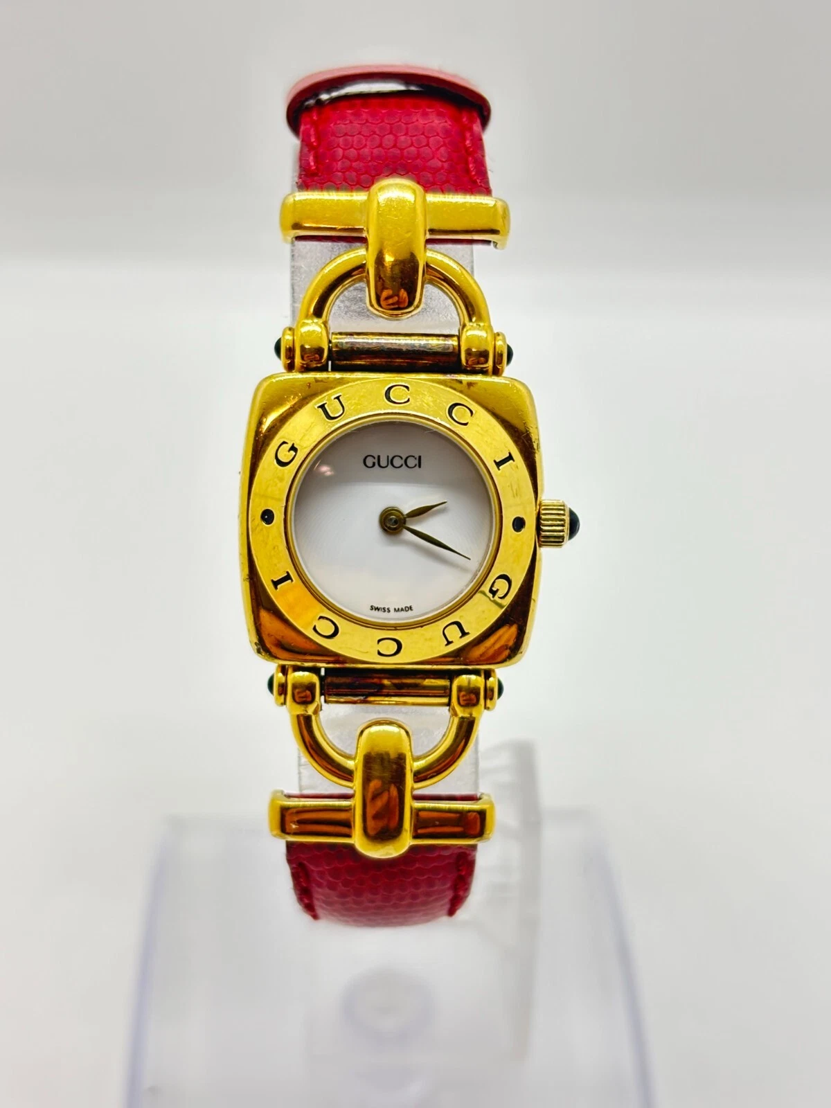 [Exc+5] Montre Femme GUCCI Horsebit 6300L Or Quartz Or Occasion Fonctionne F/S