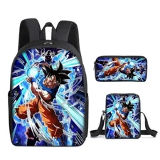 Dragon Ball Z Goku Super Saiya Kids School Backpack Cooler Lunch Bag Pen Bag Lo