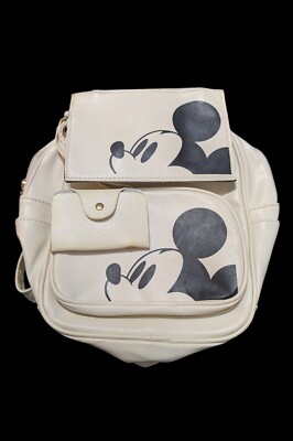 SYD Jingpin kleiner 11'' weißer Rucksack mit passender Geldbörse & Kartenetui Kombination