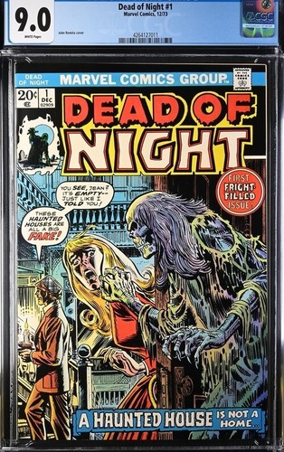 CGC 9.0 WHITE PAGES DEAD OF NIGHT #1 (1973) JOHN ROMITA COVER MARVEL HORROR