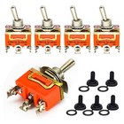 5X 12V SPST Solid Metal Toggle Switch ON/OFF Single Pole for Marine ...