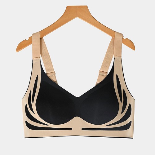 Thin Cotton Wireless Push Up Bra Women High Support Underwear Bra Yoga Sports - Picture 10 of 13