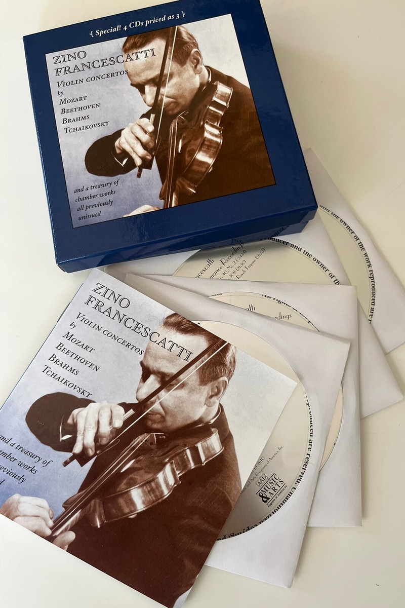 Zino Francescatti Violin Works Mozart/Beethoven/Brahms 4 CDs