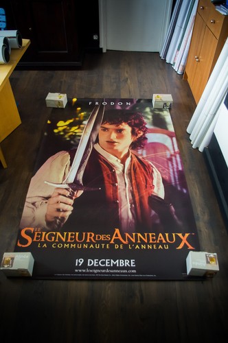 LORD OF THE RINGS A French Large Vinyl Banner Movie Poster Original 2001