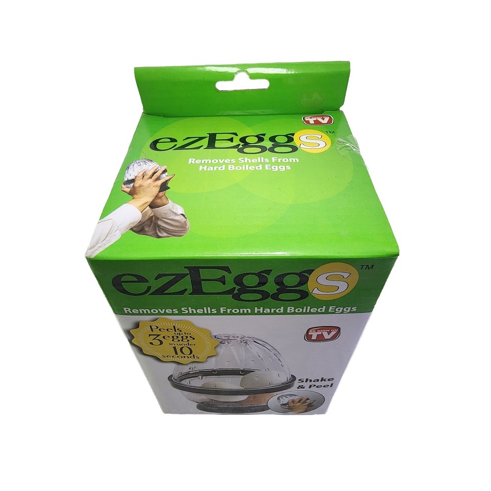EZ Eggs Hard Boiled Egg Peeler 3 Egg Peeler As Seen On TV New 2020