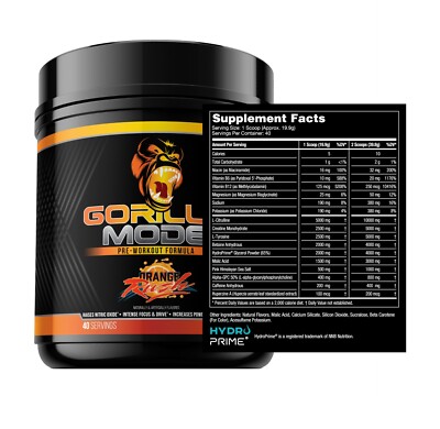Gorilla Mode Pre Workout Massive Pumps Laser Focus Energy Power