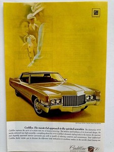 1970 Cadillac 2 Door Hardtop Coupe DeVille Print Ad