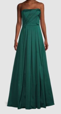 aidan mattox pleated dress Aidan Mattox Pleated Stretch Charmeuse Halter Gown, Flame Red, Women's, 8, Evening Formal Gala Gowns Mother of the Bride Groom Halter Neck Gowns