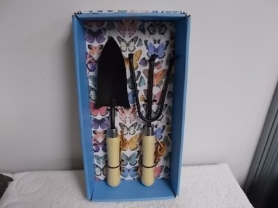 New Martha Stewart Set of Garden Tools Trowel Cultivator Wood & Metal