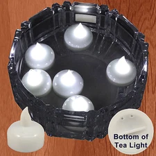 18 X Waterproof LED Floating White Tea Light Flameless Candle Wedding Party Xmas