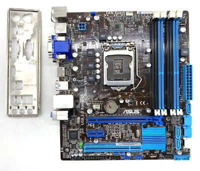 ASUS B75M PLUS REV:1.02 - DDR3 - mATX - Sockel 1155 - mit I/O Shield #M2412