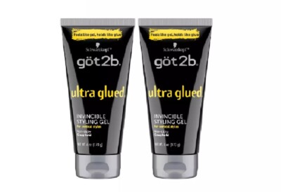 Got2b Ultra Glued Invincible Styling Hair Gel - 6 Ounce (Pack of 2)