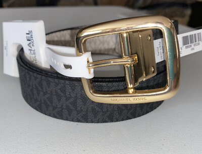 MICHAEL KORS BELT REVERSIBLE VANILLA MK LOGO TO BLACK MK  display picture 3