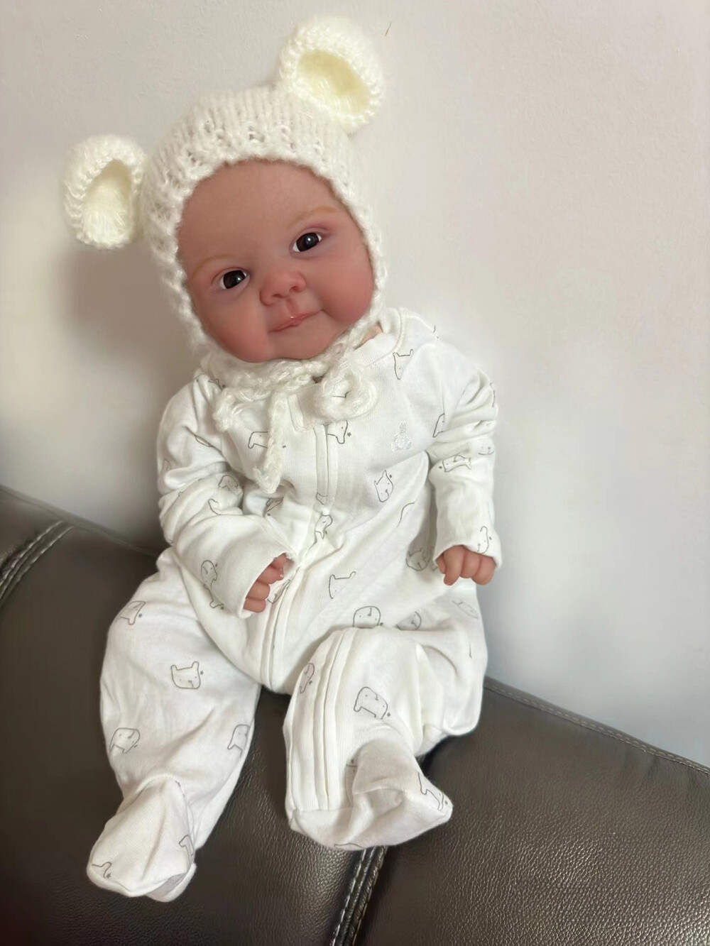 19inch Unpainted Baby Reborn Doll Kit Lifelike Fresh Color Unfinished