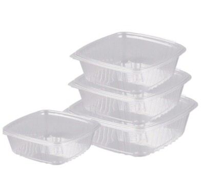 Klappdeckel Salatbehälter klar zum Mitnehmen Aufbewahrungsbox mit Klappdeckel - alle Größen