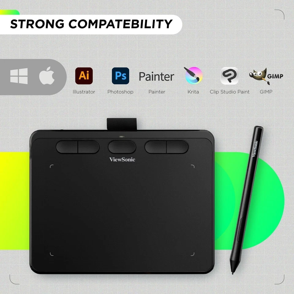 ViewSonic PF720 Graphics Drawing Tablet, 7 Inches Portable Versatile for Student - Image 4 of 4