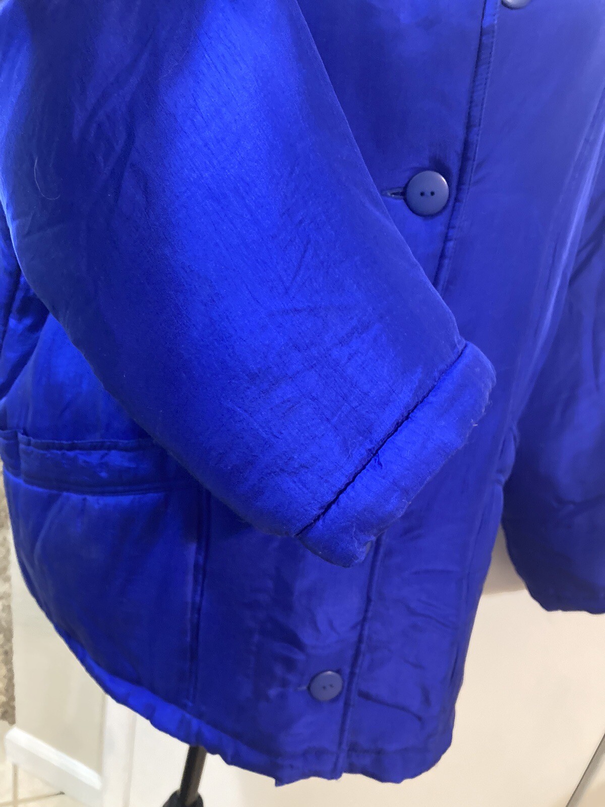 MELROSE Silk Jacket Button Up Collared Pockets Li… - image 5