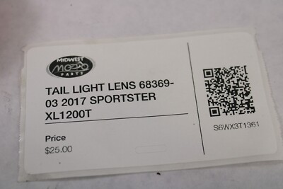 TAIL LIGHT LENS 68369-03 2017 SPORTSTER XL1200T Harley Davidson