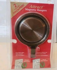 Attract Magnetic Wreath Hanger 2-Pack - Oil-Rubbed Bronze - Safe Magnet Hook